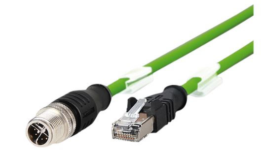 M12 plug-rj45 plug 1m